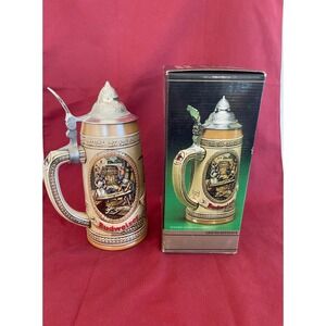NIB 1985 Budweiser Limited Edition II Lidded Beer Stein Anheuser-Busch Box